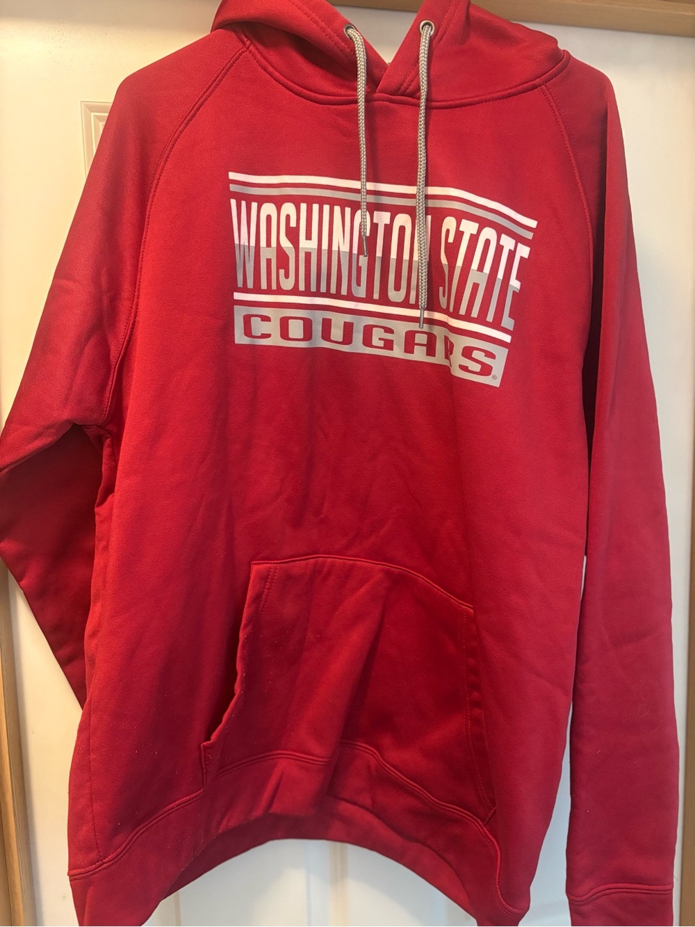 NCAA Men's Washington State Cougars Red Pullover Hoodie Sweatshirt Size XL